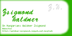 zsigmond waldner business card